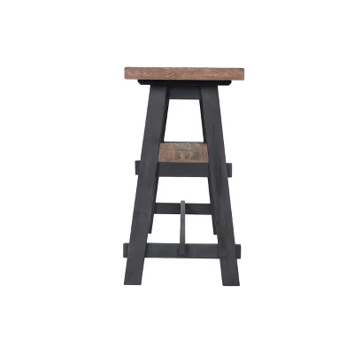 48" Odin Solid Wood Console Table With Shelf Black - Alaterre Furniture - Image 3