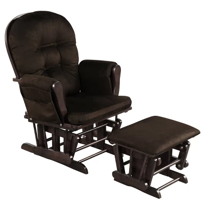 Tangkula Rocking Chair Baby Nursery Chair Glider With Ottoman &Storage Pocket - Image 7