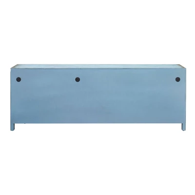 Marvin Rustic 6 Door Credenza/Sideboard Blue Textural Finish - Treasure Trove - Image 3