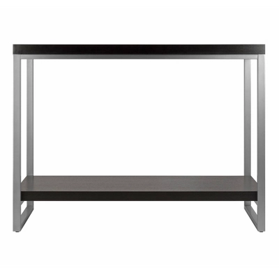 Jared Console Table, Enamel Steel Tube - Dark Espresso - Winsome