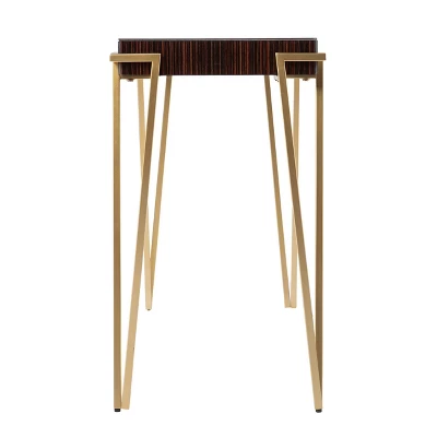 Capkya Console Table Brown/Gold - Aiden Lane - Image 4