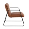 Casper Armchair Leather/Steel Black/Camel Brown - LumiSource