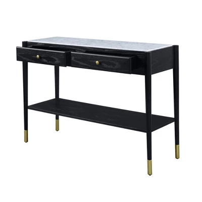 Atalia Sofa Table Marble/Black - Acme Furniture - Image 2