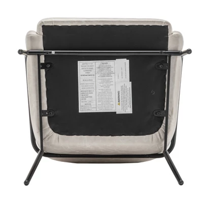 Modern Barrel Chair With Metal Base Faux Leather - WOVENBYRD - Image 5