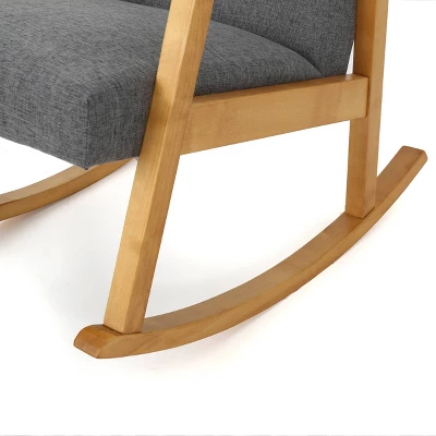 Harvey Mid-Century Modern Fabric Rocking Chair - Christopher Knight Home - Image 4