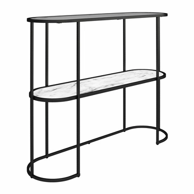 Moon Phases Console Table White Marble/Glass - Mr. Kate - Image 4