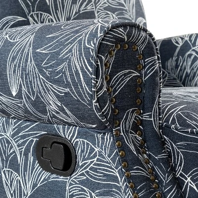 Pablo Traditional-normal Manual Swivel Glider Recliner With Nailhead Trims For Living Room | KARAT HOME - Image 8