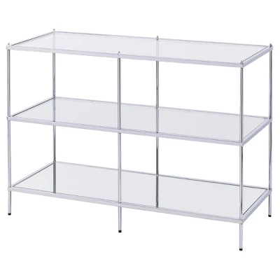 Benton Glam Mirrored Console Table - Chrome - Aiden Lane - Image 6