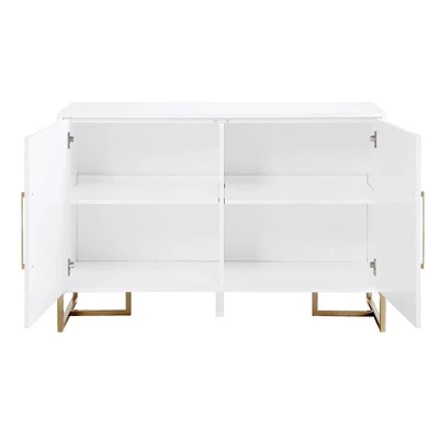 Herringbone Console Unit White - CosmoLiving By Cosmopolitan - Image 4