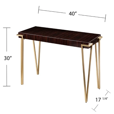 Capkya Console Table Brown/Gold - Aiden Lane - Image 5
