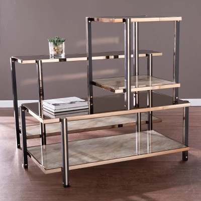Carswaf Console Table With Mirrored Top Champagne - Aiden Lane - Image 7