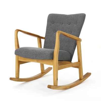 Callum Mid-Century Fabric Rocker - Christopher Knight Home - Image 6