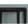 36" 2 Tier Half Moon Shape Console Table Black - EveryRoom