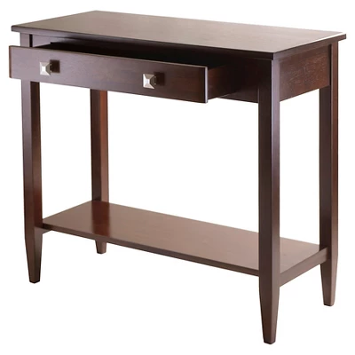 Richmond Console Table With Tapered Leg Walnut Finish - Winsome