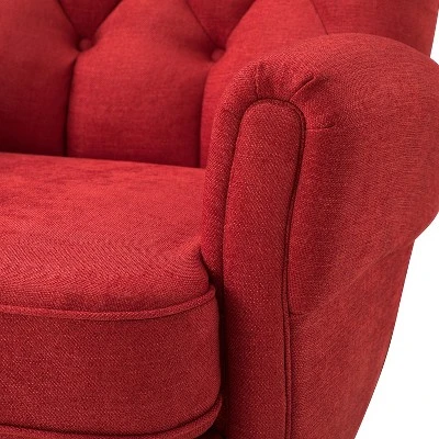 Dittmar Mid Century Club Chair With Wingback And Button-tufted Design | ARTFUL LIVING DESIGN - Image 5