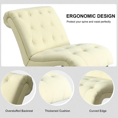 Costway Set Of 2 Armless Accent Chair Upholstered Tufted Lounge Chair - Image 5