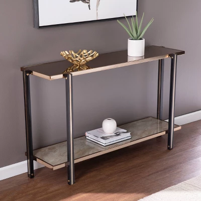Carswaf Console Table With Mirrored Top Champagne - Aiden Lane - Image 5