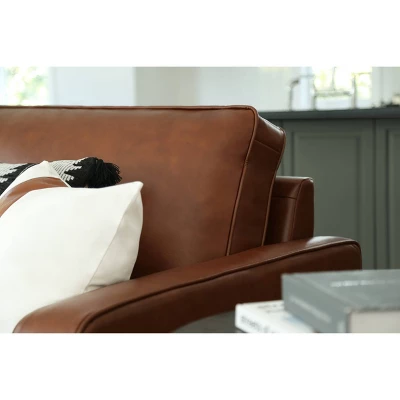 Hobbes Mid-Century Leather Armchair - Abbyson Living - Image 3