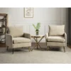 Set Of 2 Giovann Wooden Upholstered Accent Chair Comfy Armchair | Karat Home