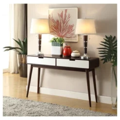 Sofa Table Walnut White - Acme Furniture
