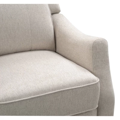 Kevin Fabric Tufted Pushback Recliner Cream - Abbyson Living - Image 7