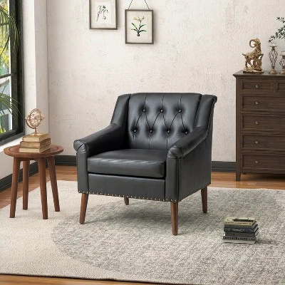 Nycteus Vegan Leather Armchair | ARTFUL LIVING DESIGN - Image 14