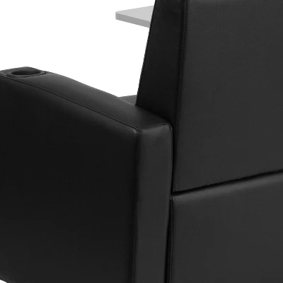 Flash Furniture LeatherSoft Guest Chair With Tablet Arm, Chrome Legs And Cup Holder - Image 5