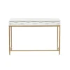 Contemporary 2 Drawer Metal Console Table White - Olivia & May