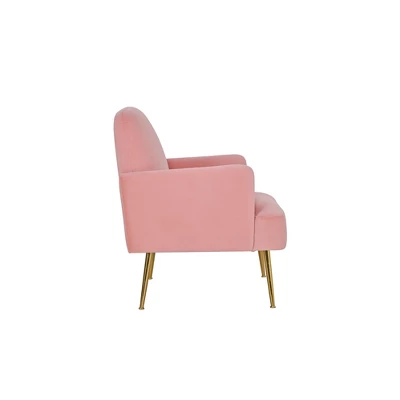 Set Of 2 Rosa Transitional Comfy Living Room Armchair With Metal Legs | ARTFUL LIVING DESIGN - Image 3