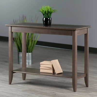 Santino Console Hall Table Oyster Gray - Winsome - Image 6