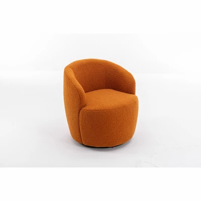 Fannie 25.60'' Wide Small Size Boucle Upholstered 360° Swivel Barrel Chair-The Pop Maison - Image 15