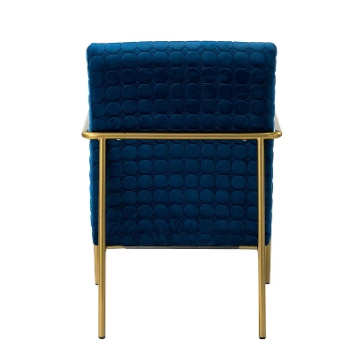 Javier Upholstered Armchair With Metal Legs And Lumbar Pillow For Living Room | ARTFUL LIVING DESIGN - Image 5