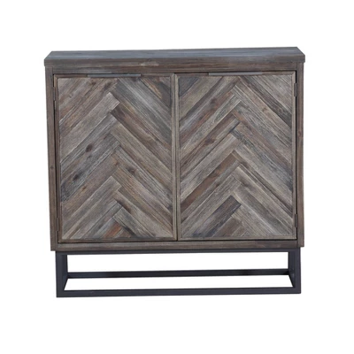 Alvara Court 2 Door Cabinet Brown - Treasure Trove Accents