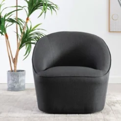 ELuxury Dara Swivel Curved Back Chair
