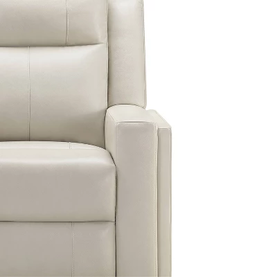 Randi Top Grain Leather Manual Recliner Ivory - Abbyson Living - Image 3