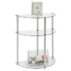Classic Glass 3 Tier Entryway Table Clear Glass - Breighton Home