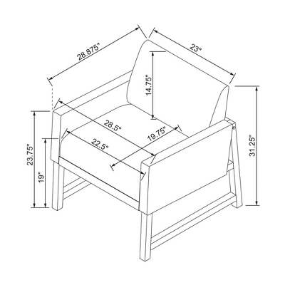 Canvas Upholstered Accent Arm Chair - Khaki - Hearth & Hand™ With Magnolia - Image 8