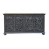 Jasmine Coastal 4 Door Sideboard Weathered Black - Treasure Trove
