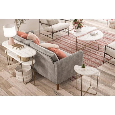 Athena Console Table White Marble - Novogratz - Image 5