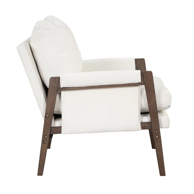 Modern Velvet Accent Chair, Wood Leisure Armchair-ModernLuxe - Image 5