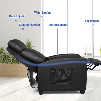 Costway Electric Modern Massage Recliner Sofa Chair Lounge With Remote Control - Image 5
