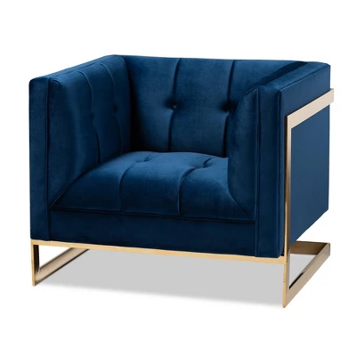 Ambra Velvet Armchair - Baxton Studio - Image 11