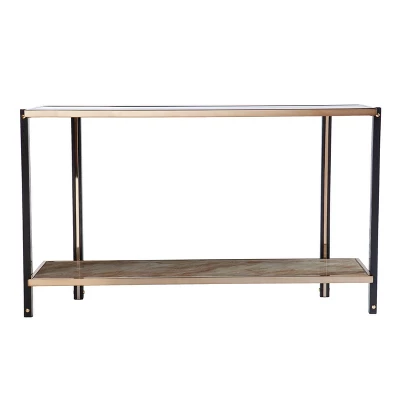 Carswaf Console Table With Mirrored Top Champagne - Aiden Lane - Image 3