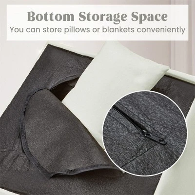 FERPIT Wooden Upholstered Accent Chair Solid Armchair - Image 5