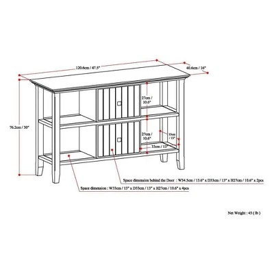 48" Normandy Solid Wood Console Sofa Table - Wyndenhall - Image 7