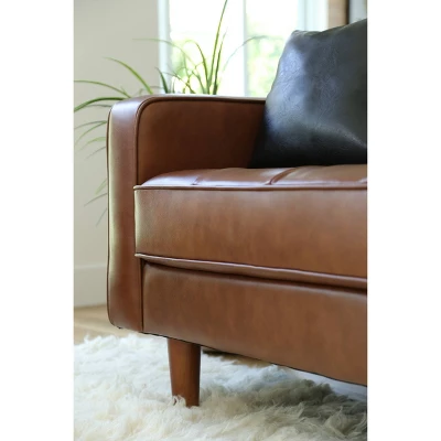Hobbes Mid-Century Leather Armchair - Abbyson Living - Image 6
