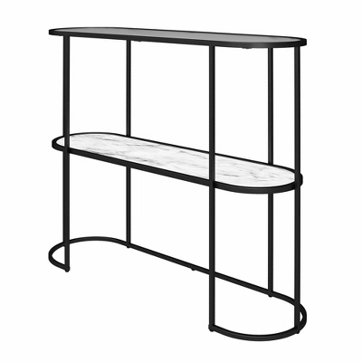 Moon Phases Console Table White Marble/Glass - Mr. Kate - Image 3