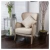 Crenshaw Fabric Wing Chair Beige - Christopher Knight Home