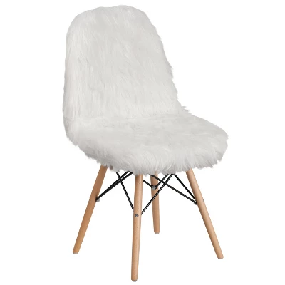 Emma And Oliver Shaggy Dog Fur Accent Chair - Image 13