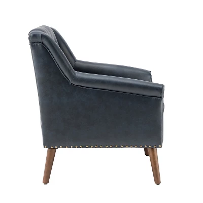 Nycteus Vegan Leather Armchair | ARTFUL LIVING DESIGN - Image 2